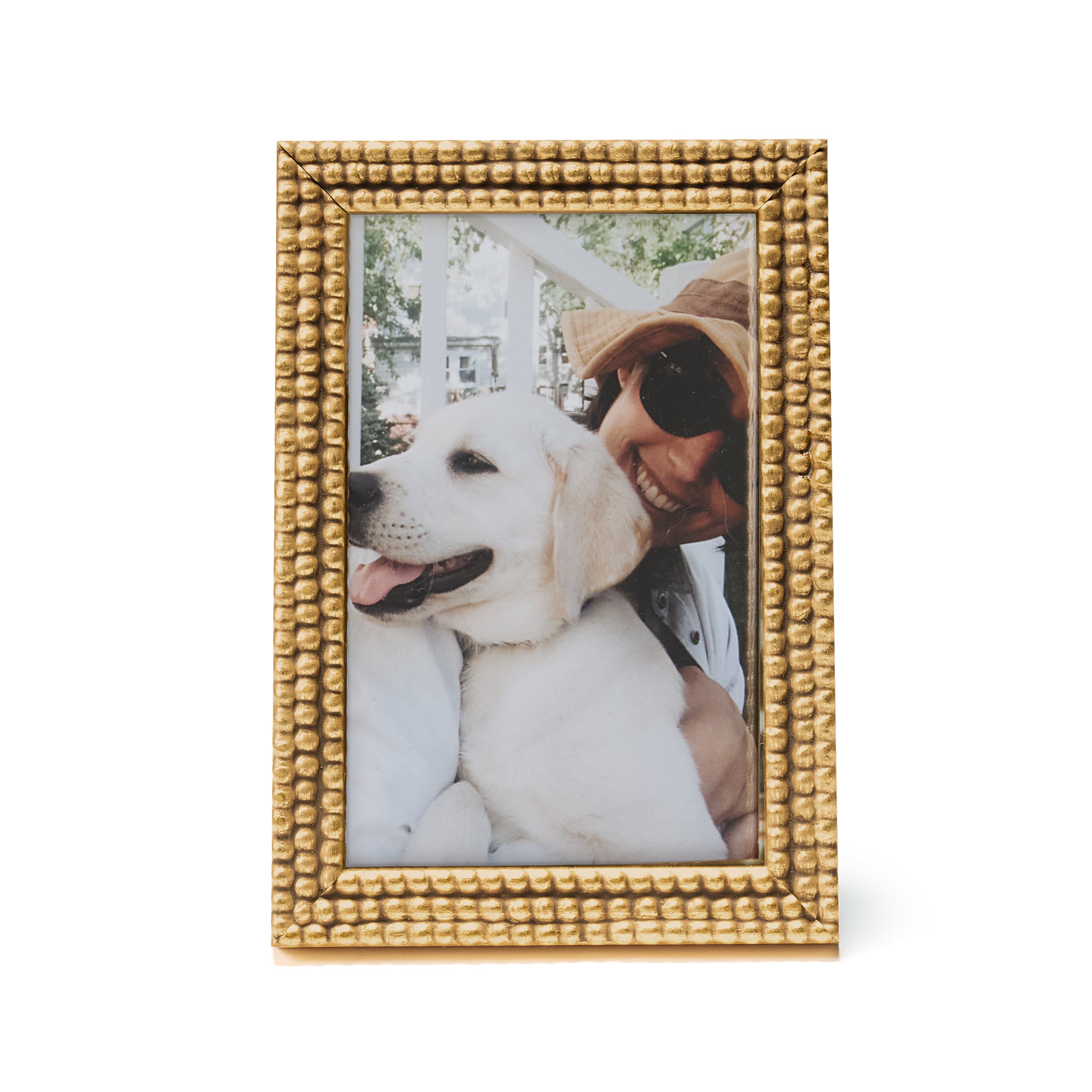 Gold / Portrait | Gold frame with a puppy